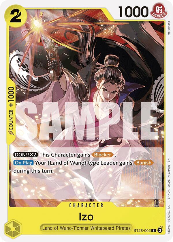 Izo ST28-002 card from Starter Deck 28: GREEN/YELLOW Yamato