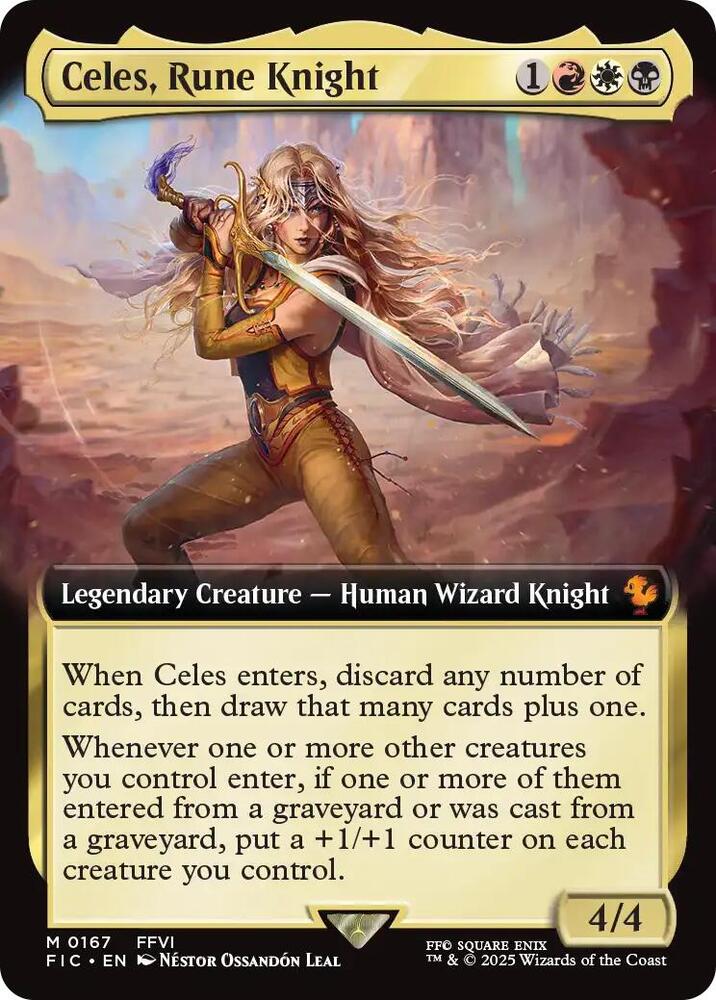 Celes, Rune Knight (Extended Art) 167 card from Commander: FINAL FANTASY