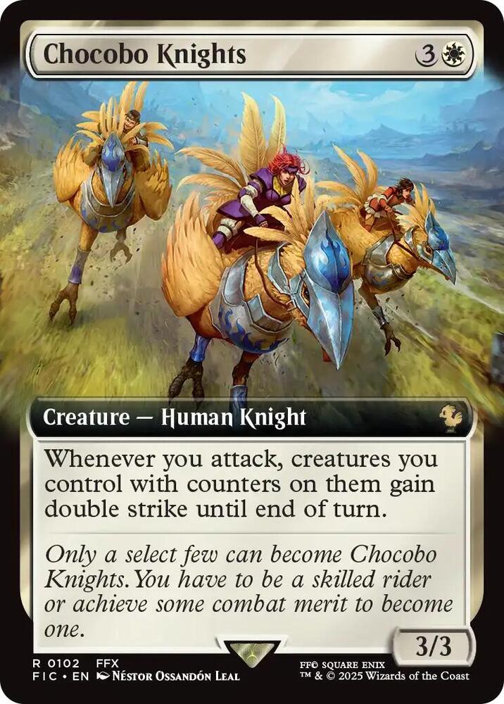 Chocobo Knights (Extended Art) 102 card from Commander: FINAL FANTASY