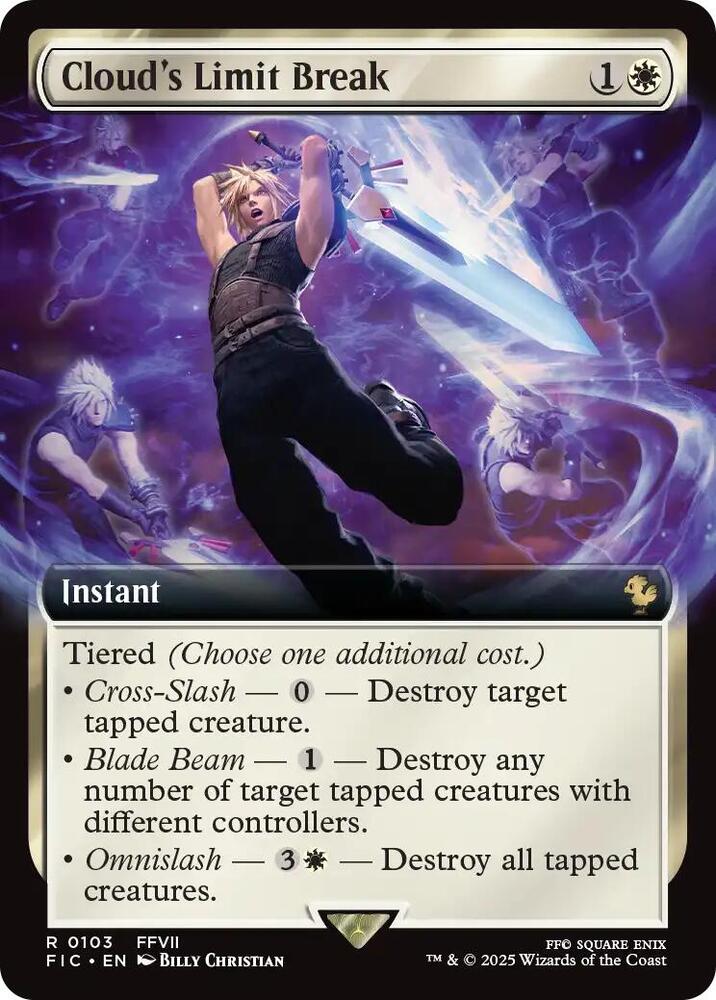 Cloud's Limit Break (Extended Art) 103 card from Commander: FINAL FANTASY