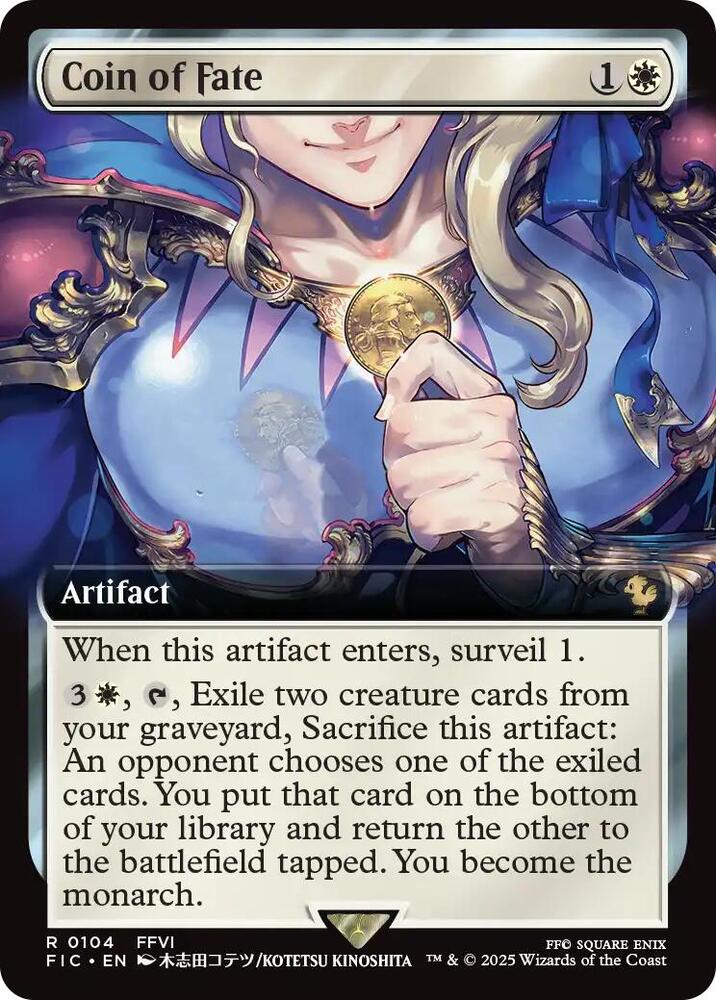 Coin of Fate (Extended Art) 104 card from Commander: FINAL FANTASY
