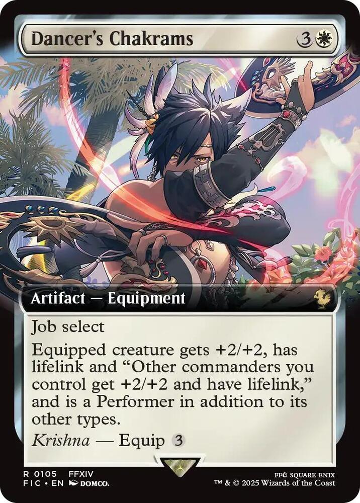 Dancer's Chakrams (Extended Art) 105 card from Commander: FINAL FANTASY