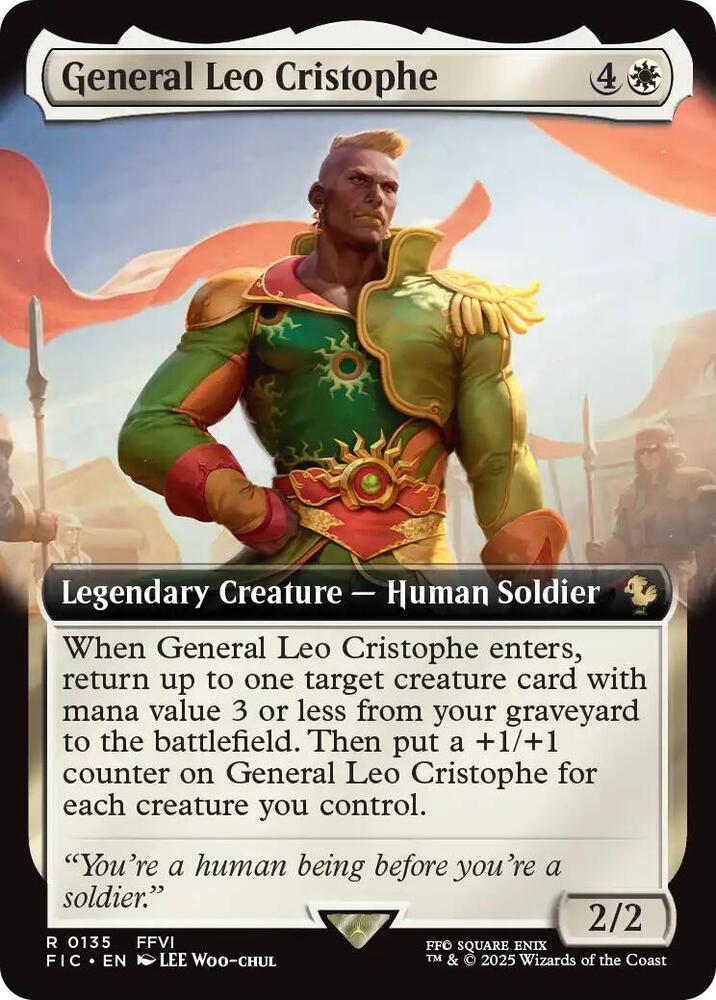 General Leo Cristophe (Extended Art) 135 card from Commander: FINAL FANTASY