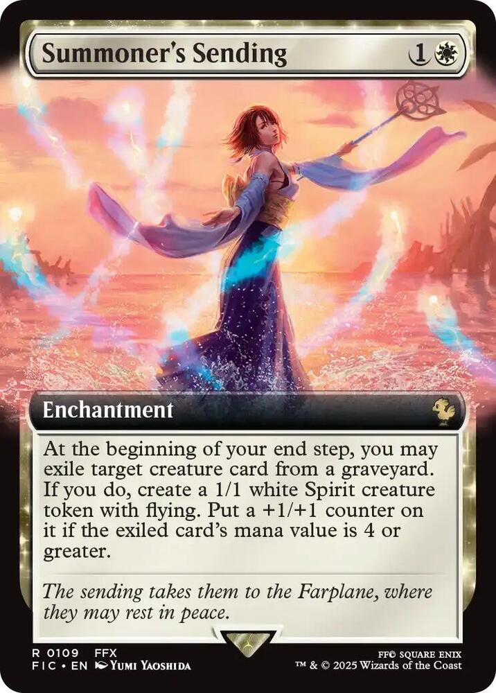 Summoner's Sending (Extended Art) 109 card from Commander: FINAL FANTASY