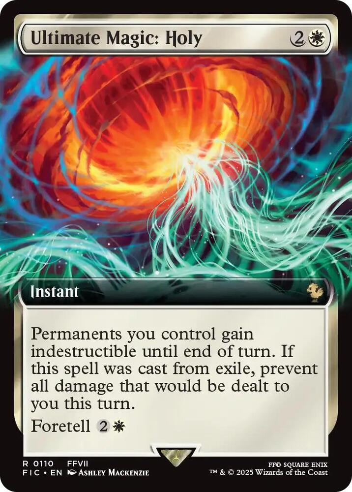 Ultimate Magic: Holy (Extended Art) 110 card from Commander: FINAL FANTASY
