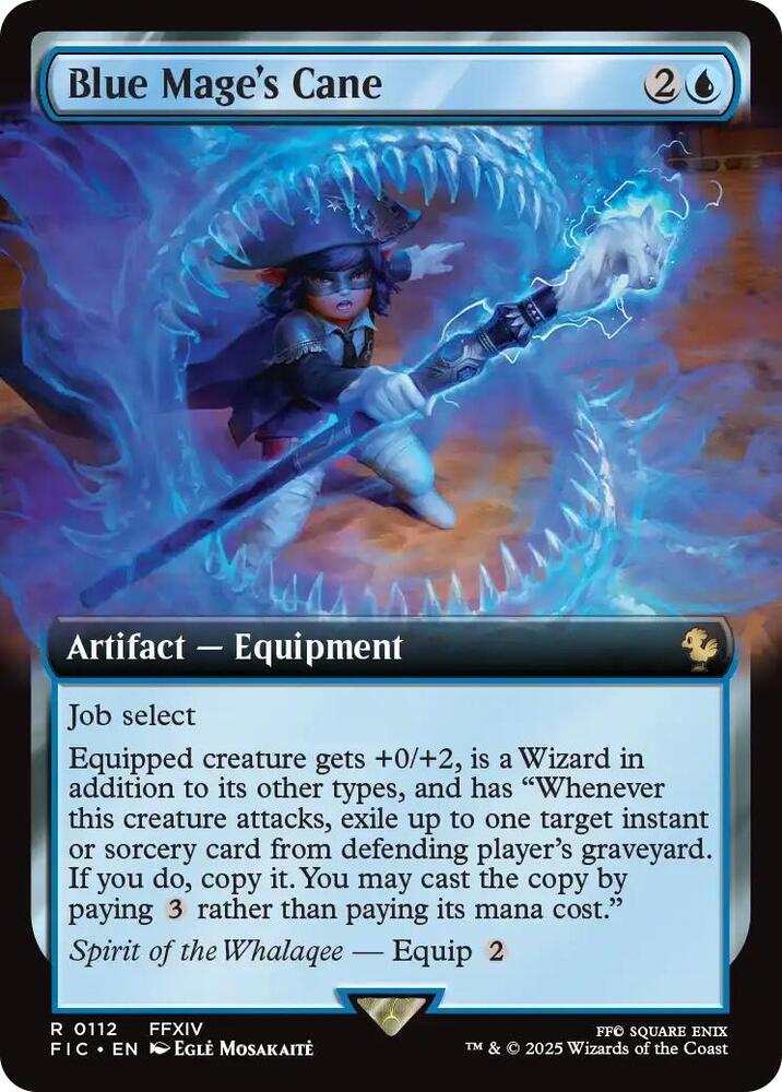 Blue Mage's Cane (Extended Art) 112 card from Commander: FINAL FANTASY