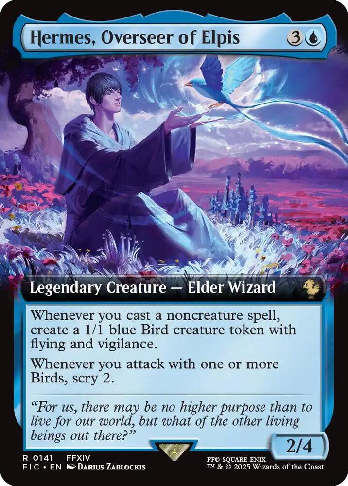 Hermes, Overseer of Elpis (Extended Art) 141 card from Commander: FINAL FANTASY