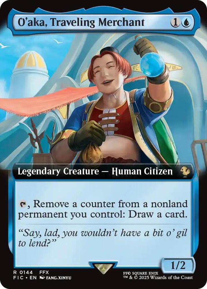 O'aka, Traveling Merchant (Extended Art) 144 card from Commander: FINAL FANTASY