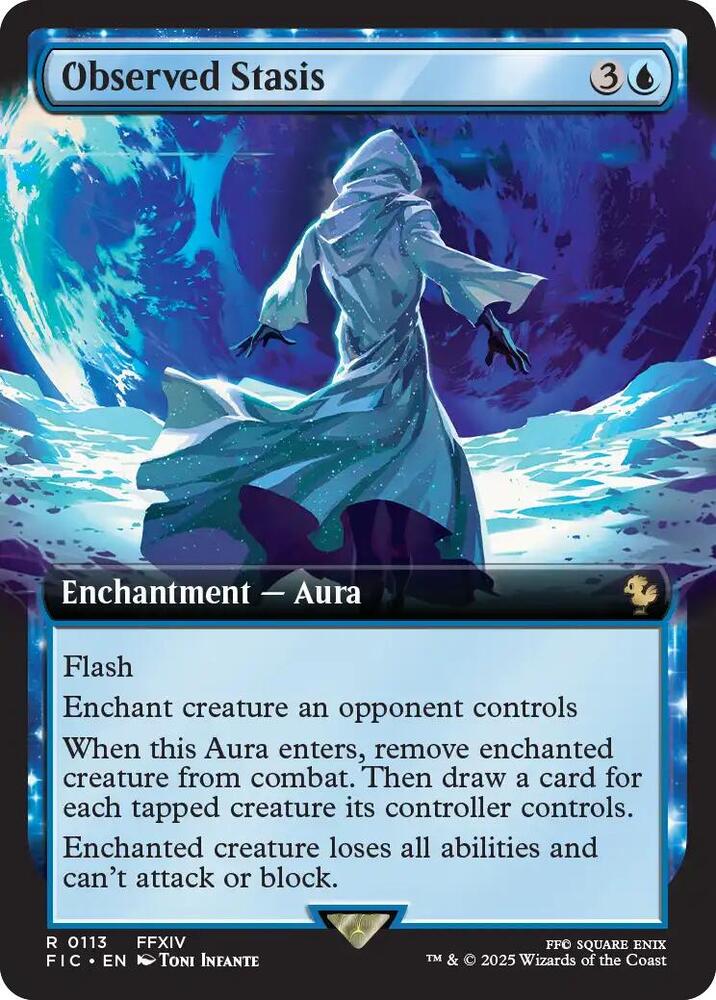 Observed Stasis (Extended Art) 113 card from Commander: FINAL FANTASY