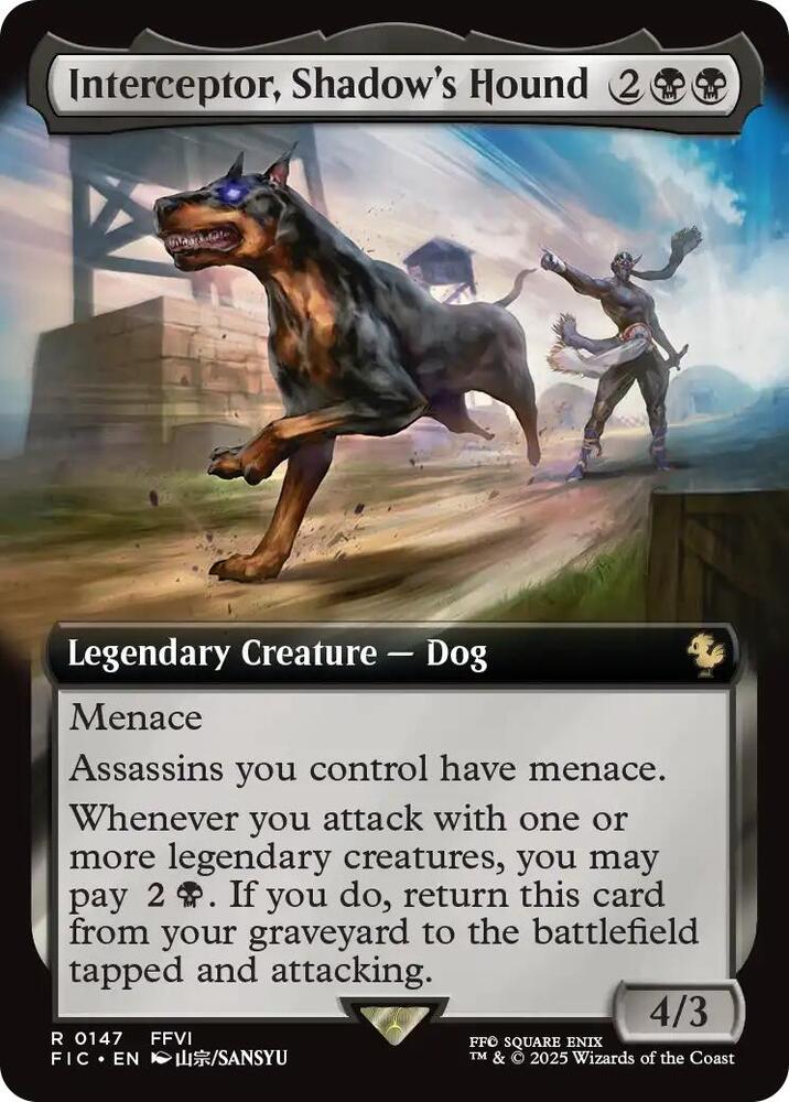 Interceptor, Shadow's Hound (Extended Art) 147 card from Commander: FINAL FANTASY