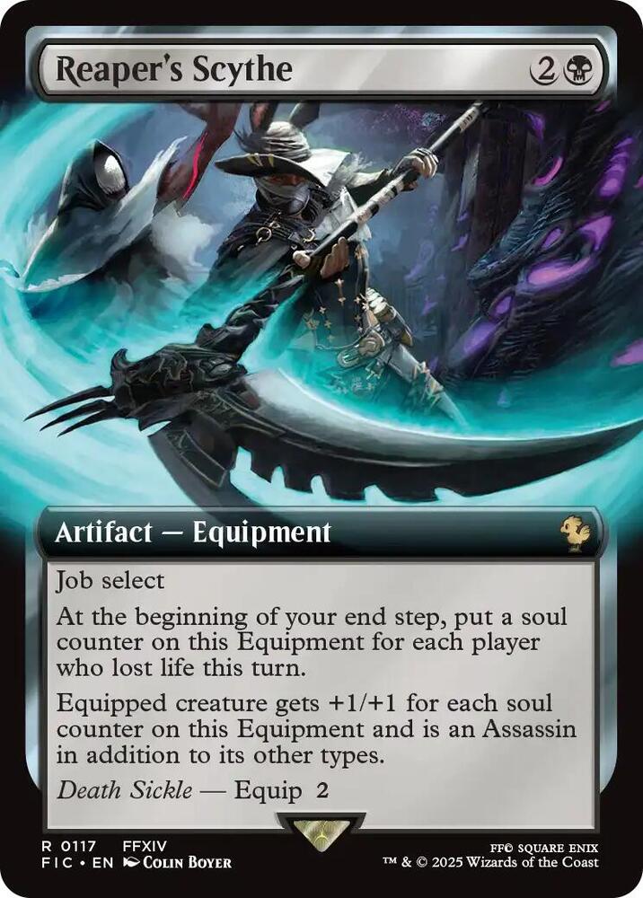 Reaper's Scythe (Extended Art) 117 card from Commander: FINAL FANTASY