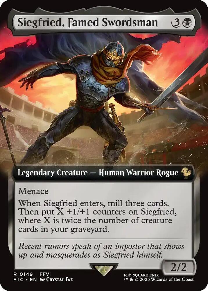 Siegfried, Famed Swordsman (Extended Art) 149 card from Commander: FINAL FANTASY