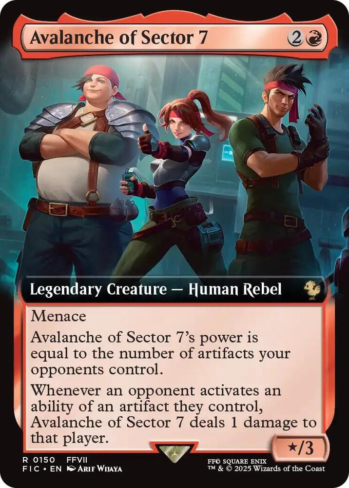 Avalanche of Sector 7 (Extended Art) 150 card from Commander: FINAL FANTASY