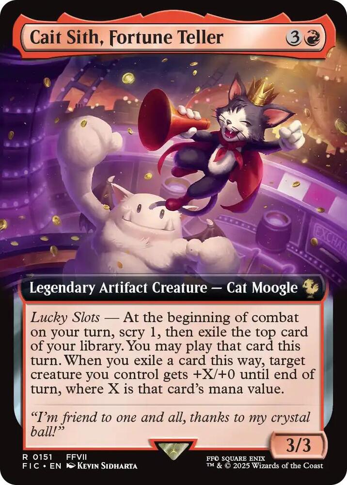Cait Sith, Fortune Teller (Extended Art) 151 card from Commander: FINAL FANTASY