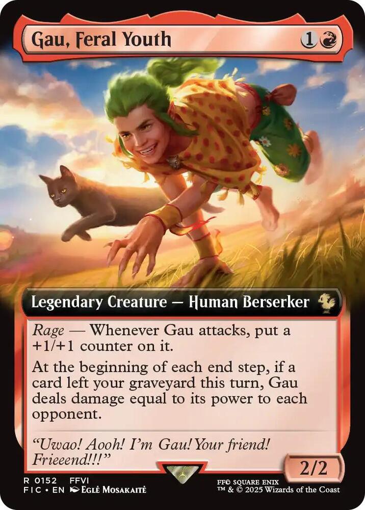 Gau, Feral Youth (Extended Art) 152 card from Commander: FINAL FANTASY