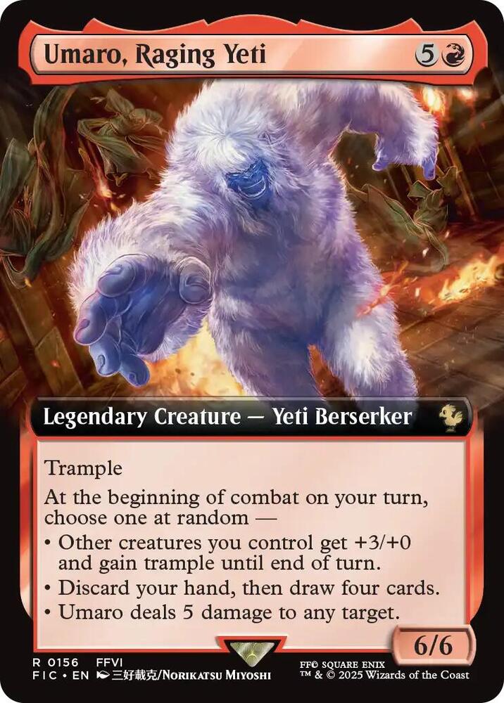 Umaro, Raging Yeti (Extended Art) 156 card from Commander: FINAL FANTASY