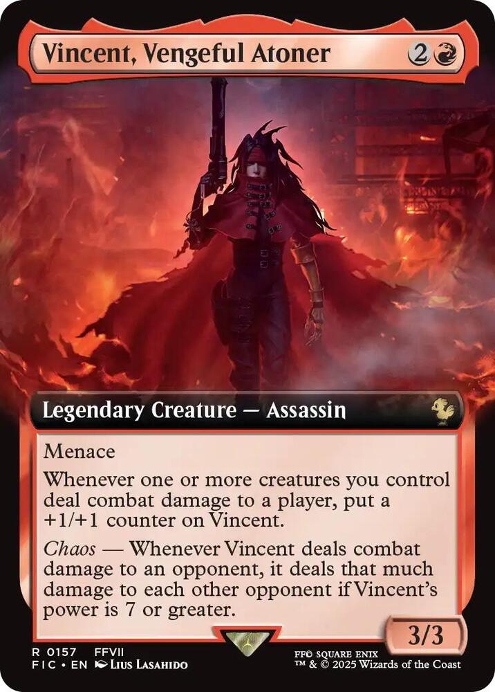 Vincent, Vengeful Atoner (Extended Art) 157 card from Commander: FINAL FANTASY