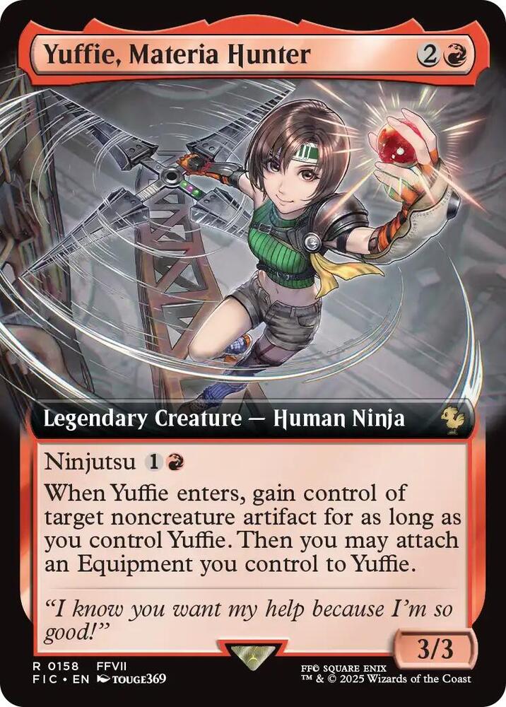 Yuffie, Materia Hunter (Extended Art) 158 card from Commander: FINAL FANTASY