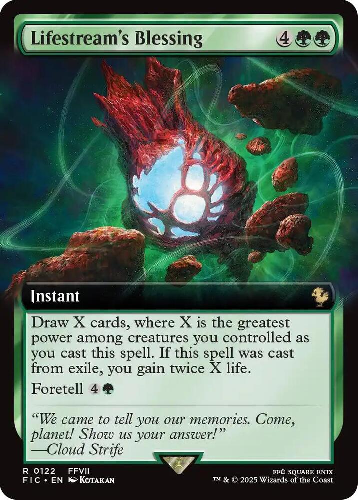 Lifestream's Blessing (Extended Art) 122 card from Commander: FINAL FANTASY