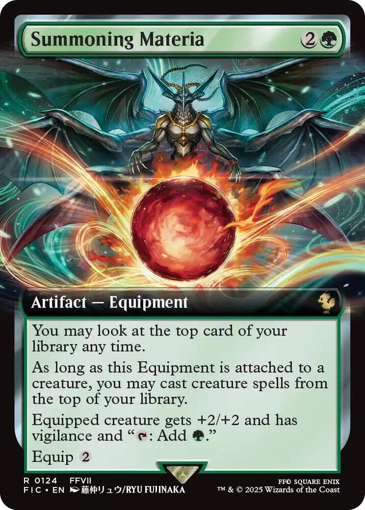 Summoning Materia (Extended Art) 124 card from Commander: FINAL FANTASY