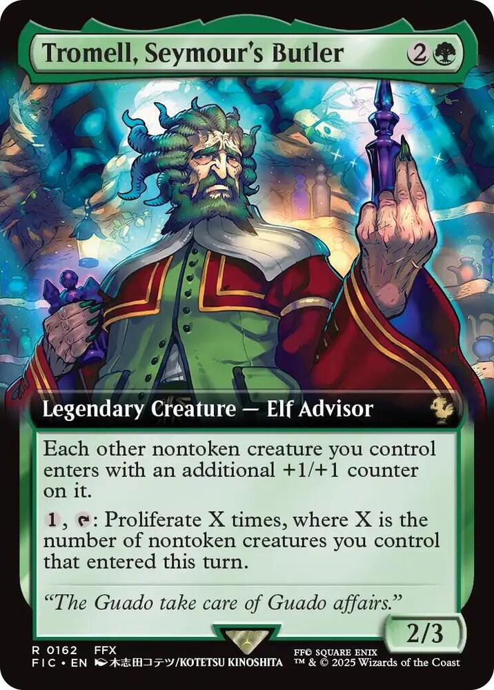 Tromell, Seymour's Butler (Extended Art) 162 card from Commander: FINAL FANTASY