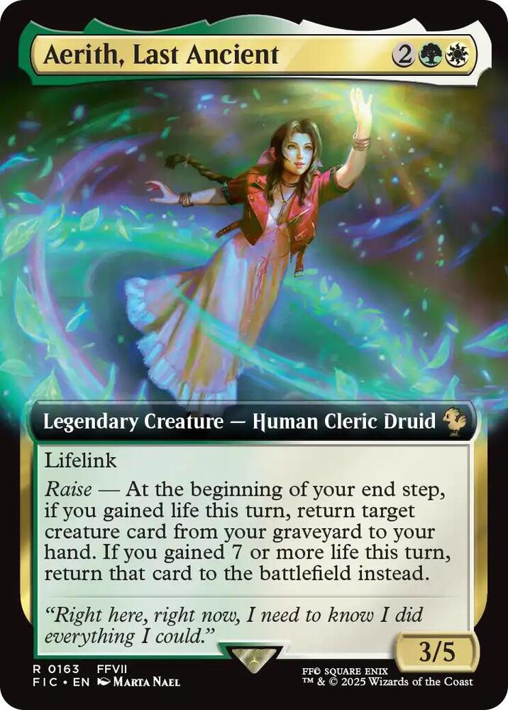 Aerith, Last Ancient (Extended Art) 163 card from Commander: FINAL FANTASY