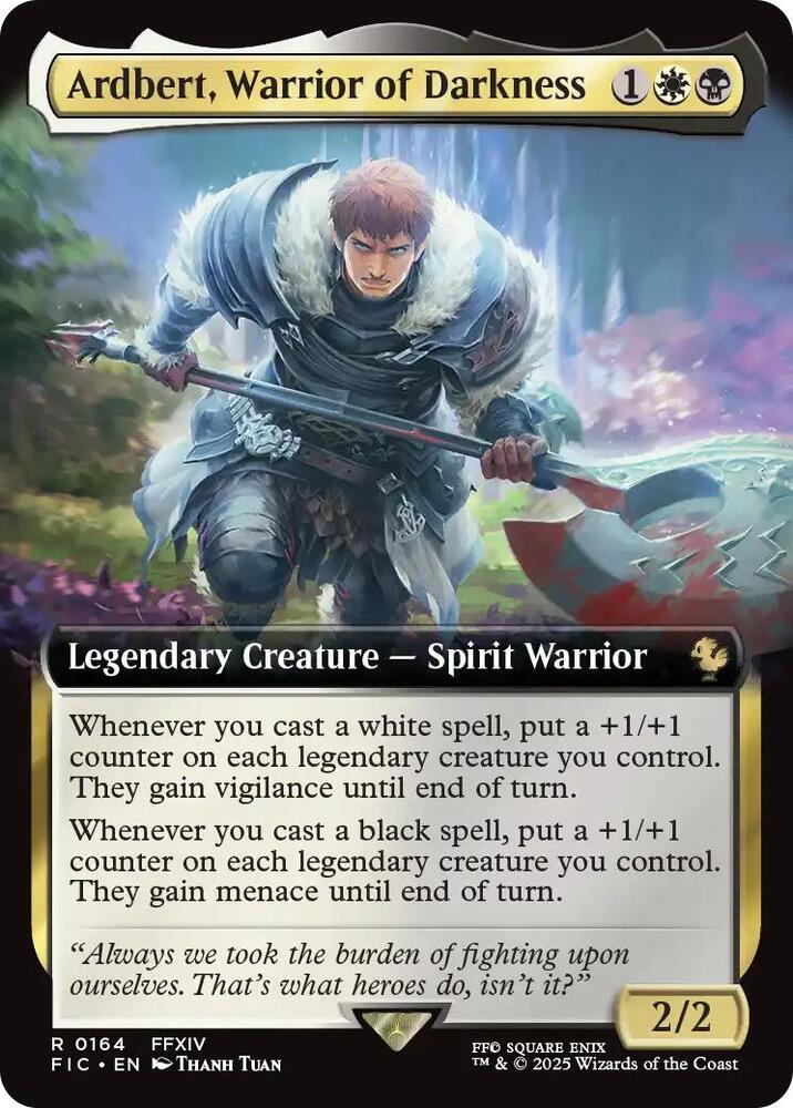 Ardbert, Warrior of Darkness (Extended Art) 164 card from Commander: FINAL FANTASY