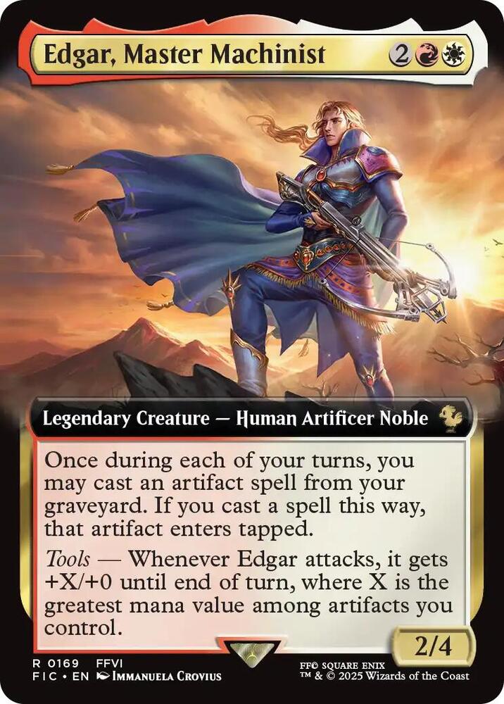 Edgar, Master Machinist (Extended Art) 169 card from Commander: FINAL FANTASY