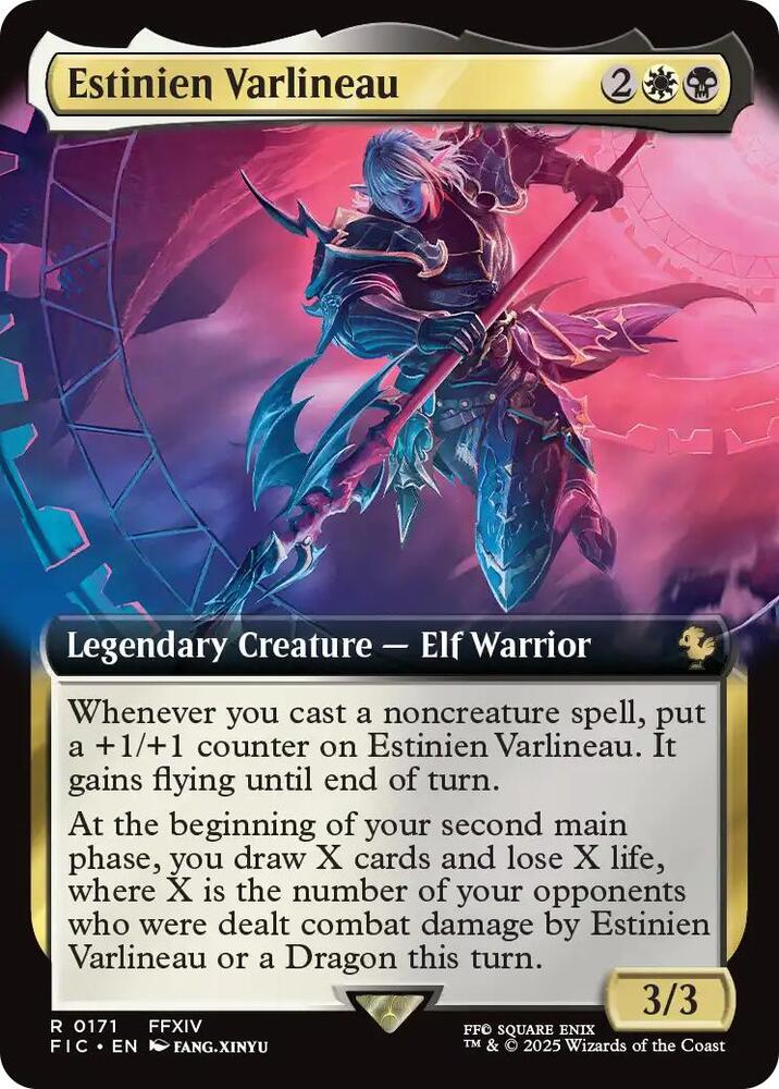 Estinien Varlineau (Extended Art) 171 card from Commander: FINAL FANTASY