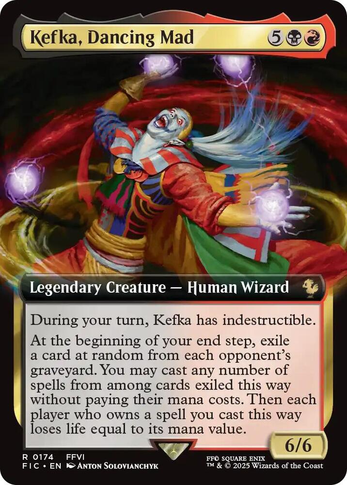 Kefka, Dancing Mad (Extended Art) 174 card from Commander: FINAL FANTASY