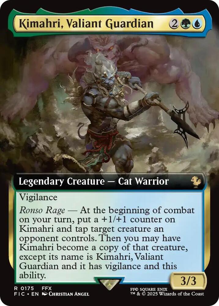 Kimahri, Valiant Guardian (Extended Art) 175 card from Commander: FINAL FANTASY