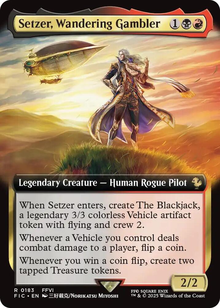 Setzer, Wandering Gambler (Extended Art) 183 card from Commander: FINAL FANTASY