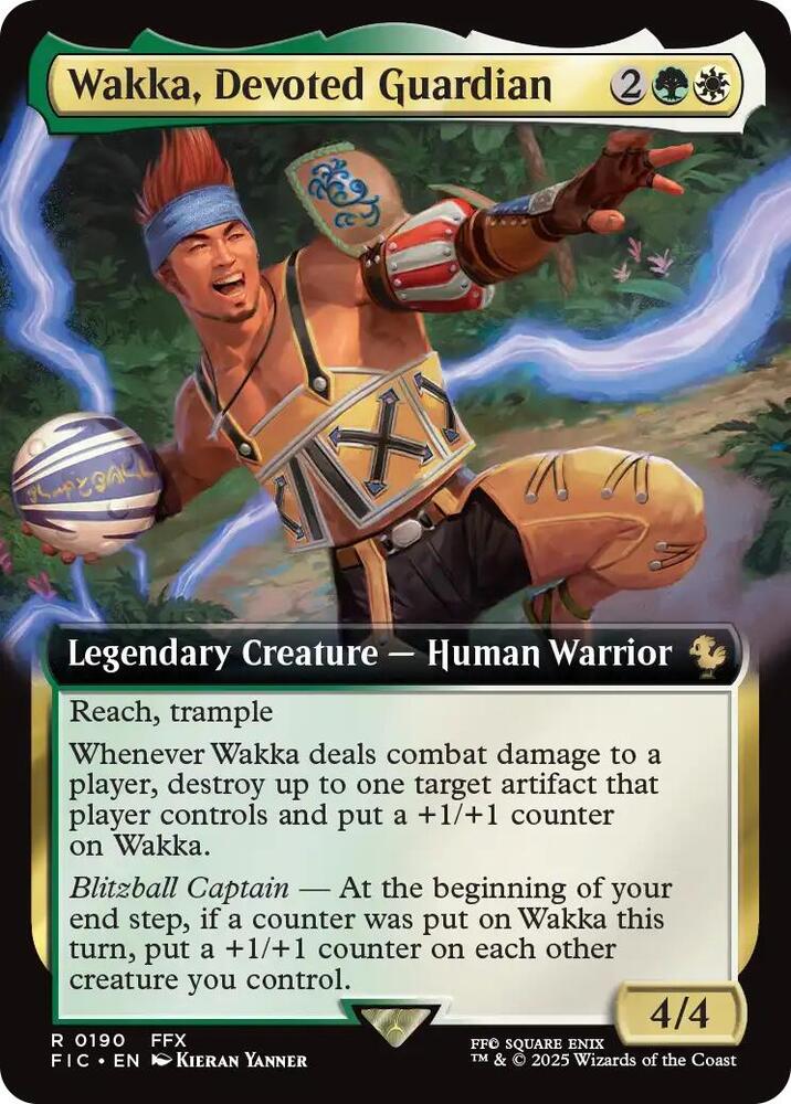 Wakka, Devoted Guardian (Extended Art) 190 card from Commander: FINAL FANTASY