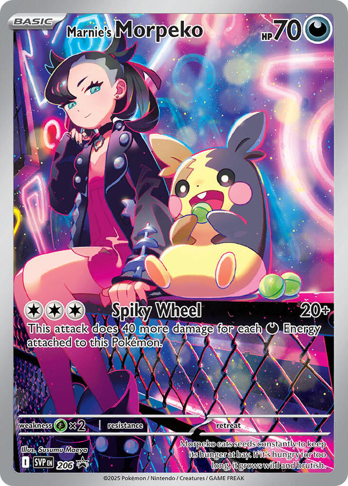 Marnie’s Morpeko 206 card from SV: Scarlet & Violet Promo Cards