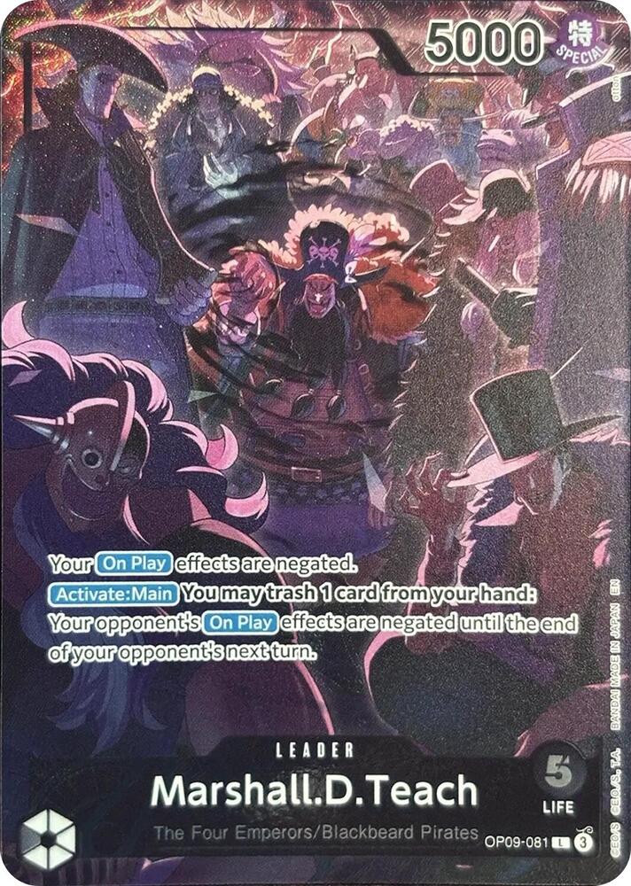 Marshall.D.Teach (English Version 2nd Anniversary Set) OP09-081 card from One Piece Promotion Cards
