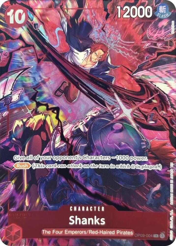 Shanks (English Version 2nd Anniversary Set) OP09-004 card from One Piece Promotion Cards
