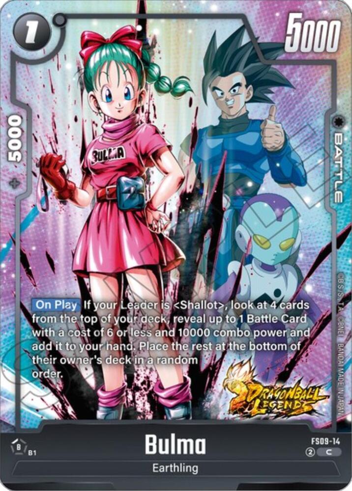 Bulma FS09-14 card from Starter Deck 9: Shallot
