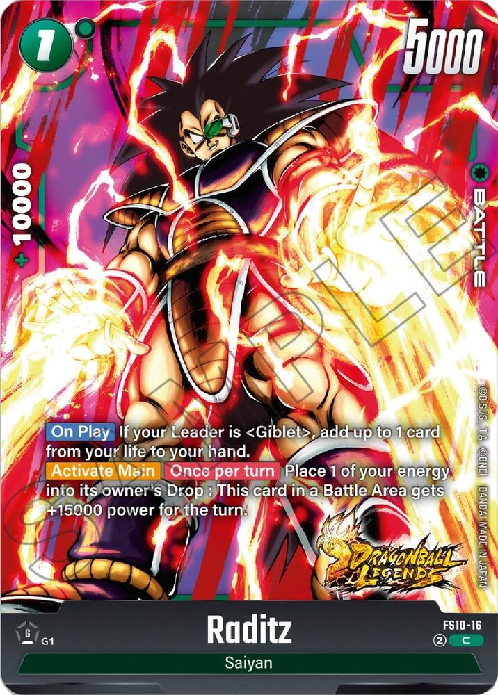 Raditz FS10-16 card from Starter Deck 10: Giblet
