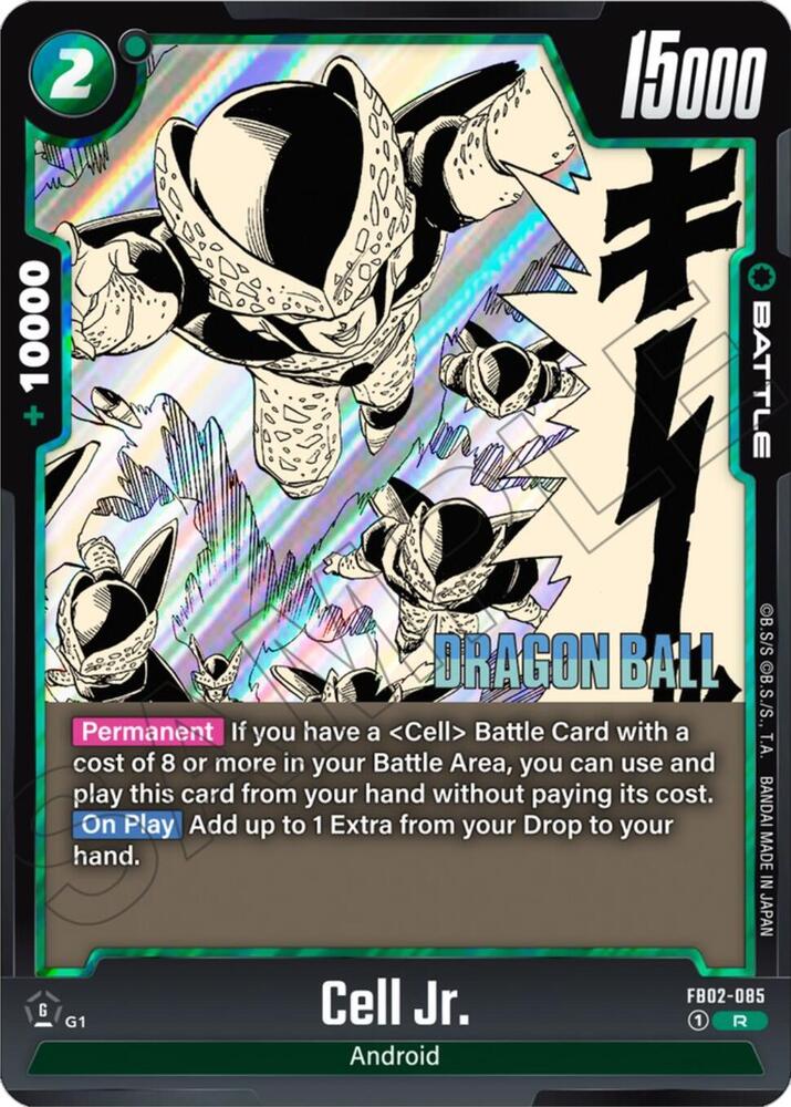 Cell Jr. FB02-085 card from Manga Booster 01