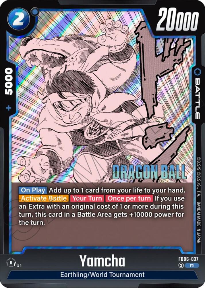 Yamcha FB06-037 card from Manga Booster 01