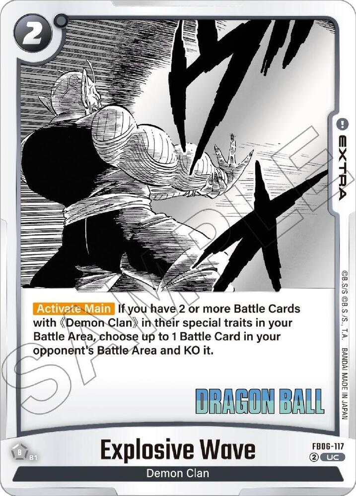 Explosive Wave FB06-117 card from Manga Booster 01