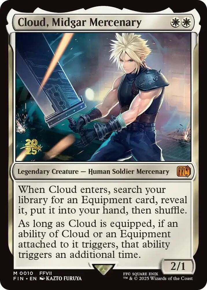 Cloud, Midgar Mercenary 10 card from Prerelease Cards