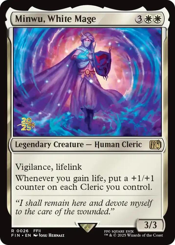 Minwu, White Mage 26 card from Prerelease Cards