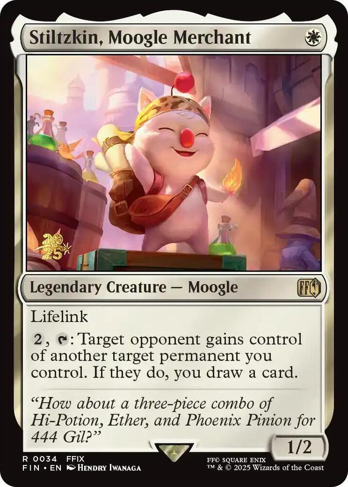 Stiltzkin, Moogle Merchant 34 card from Prerelease Cards
