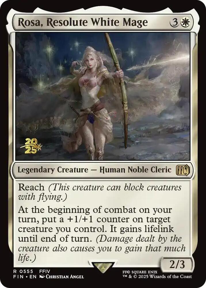 Rosa, Resolute White Mage 555 card from Prerelease Cards