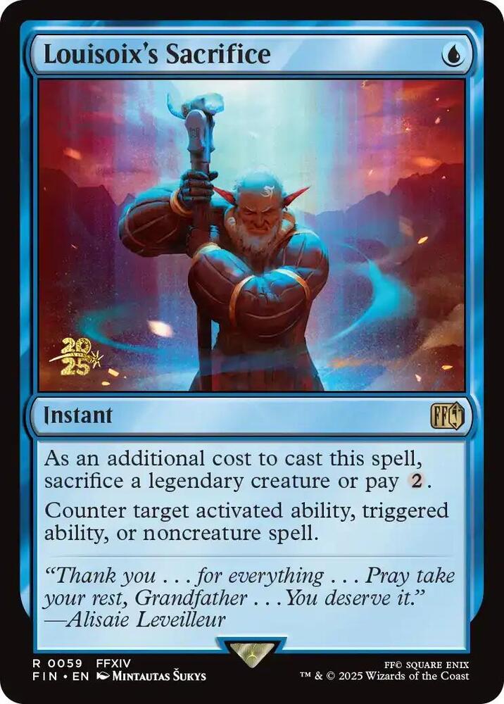 Louisoix's Sacrifice 59 card from Prerelease Cards