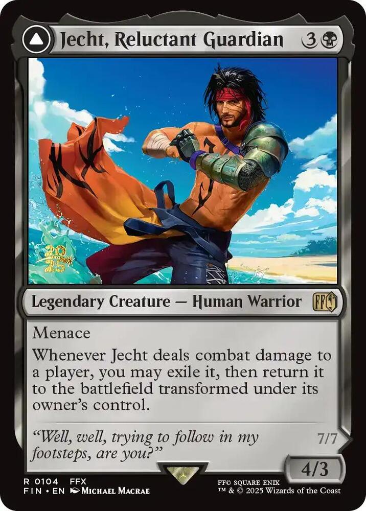 Jecht, Reluctant Guardian 104 card from Prerelease Cards