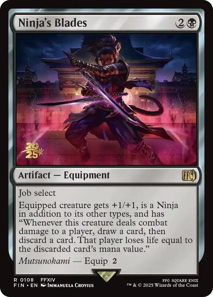 Ninja's Blades 108 card from Prerelease Cards