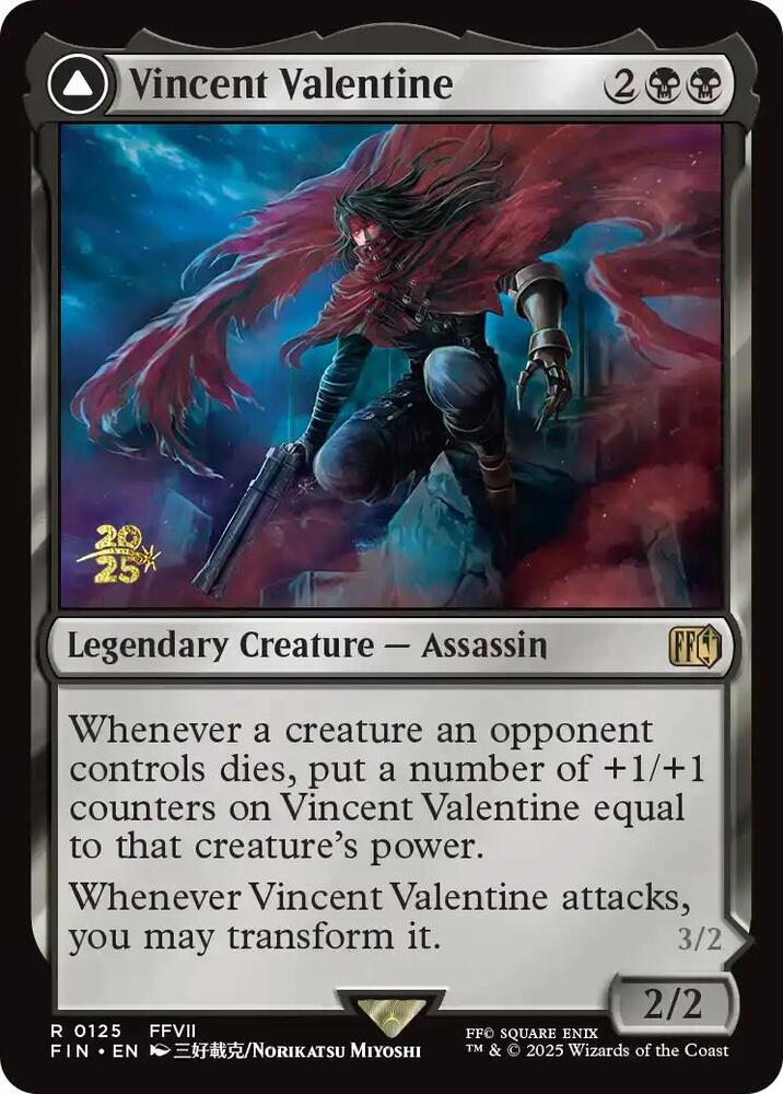 Vincent Valentine 125 card from Prerelease Cards