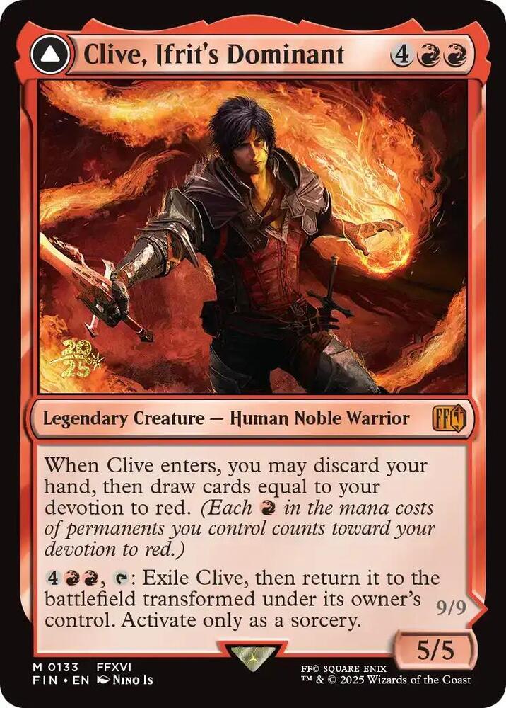Clive, Ifrit's Dominant 133 card from Prerelease Cards